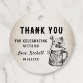 Boeken en drank Ghost Halloween Party Bedankjes Labels (Voorkant)