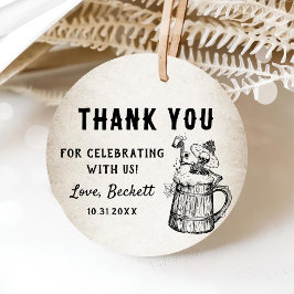 Boeken en drank Ghost Halloween Party Bedankjes Labels