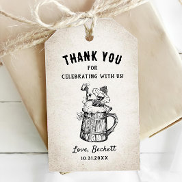 Boeken en drank Ghost Halloween Party Cadeaulabel