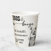 Boeken en drank Ghost Halloween Party Papieren Bekers (Voorkant)