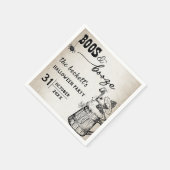 Boeken en drank Ghost Halloween Party Servet (Hoek)