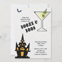 Boeken en drank Halloween Elegant Kaart