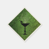 Boeken en drank Halloween Green Paper servetten (Hoek)
