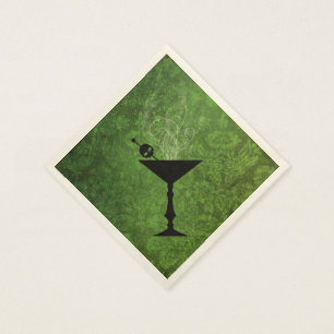 Boeken en drank Halloween Green Paper servetten