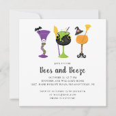 Boeken en drank. Halloween kostuum cocktails party Kaart (Voorkant)