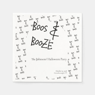 Boeken en drank Halloween Party Minimal Servet