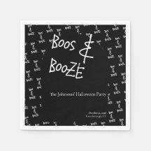 Boeken en drank Halloween Party Zwart-wit