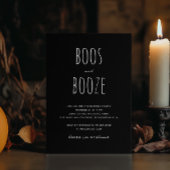 Boeken en drank | Zwart minimalistisch Halloween f Kaart