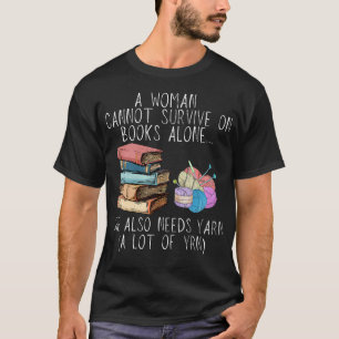 Boeken- en garenliefhebber Funny Breien T-shirt