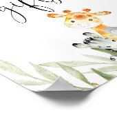 Boeken en geschenken baby shower poster (Hoek)