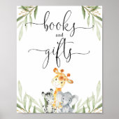 Boeken en geschenken baby shower poster (Voorkant)