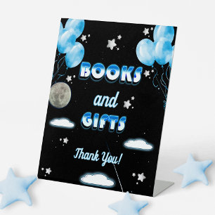 Boeken en geschenken Blue Balloons Galaxy Baby sho Reclamebord Met Voetstuk