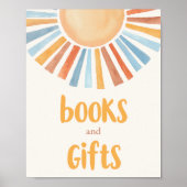 Boeken en geschenken boho sunshine muted tones pos poster (Voorkant)