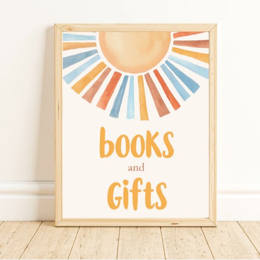 Boeken en geschenken boho sunshine muted tones pos poster