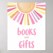 Boeken en geschenken boho zonneschijn roze geel si poster (Voorkant)
