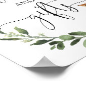 Boeken en geschenken bosgrond herten baby shower t poster (Hoek)