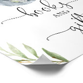 Boeken en geschenken groen olifant baby shower tek poster (Hoek)