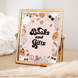 Boeken en geschenken Groovy Halloween Ghost Baby s Poster