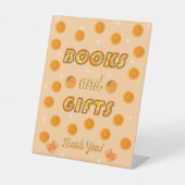 Boeken en geschenken Oranje Citrus Summer Baby sho Reclamebord Met Voetstuk (Voorkant)