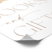 Boeken en geschenken teken boho herfst herfstbloem poster (Hoek)