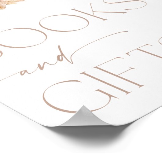 Boeken en geschenken teken boho herfst herfstbloem poster (Hoek)