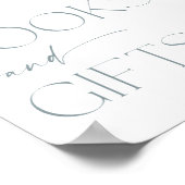 Boeken en geschenken teken boho stoffige blauwe wi poster (Hoek)