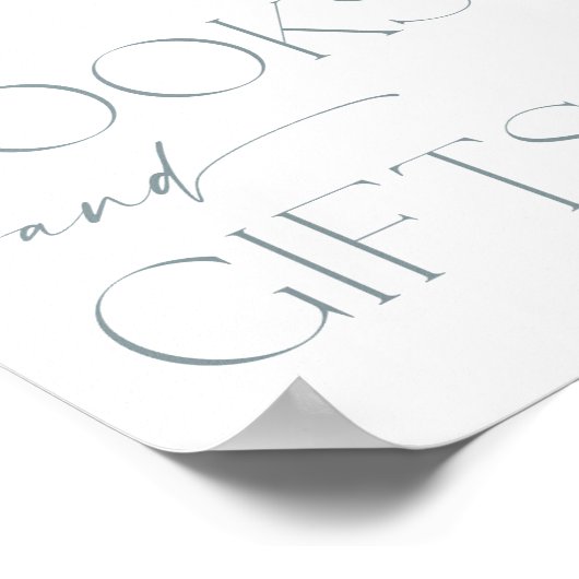 Boeken en geschenken teken boho stoffige blauwe wi poster (Hoek)