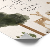 Boeken en geschenken tekenen Boho Woodland Baby sh Poster (Hoek)