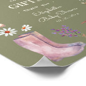 Boeken en Geschenken Tuin Baby shower Teken Poster (Hoek)