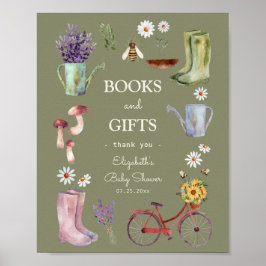 Boeken en Geschenken Tuin Baby shower Teken Poster