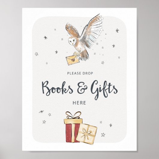 Boeken en Geschenken Wizard Party Sign Poster (Voorkant)