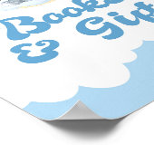 Boeken- en Gift Blue Elephant Boy Baby shower Sign Poster (Hoek)