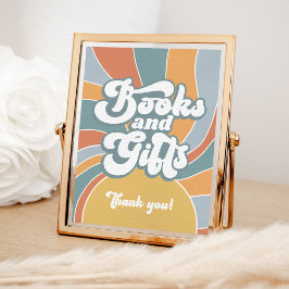 Boeken en Gifts Groovy Retro Sunshine Baby shower Poster