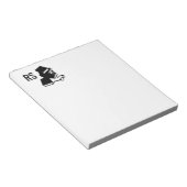 Boeken en glazen monogram notitieblok (Schuin)