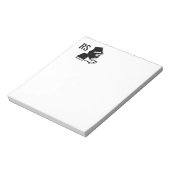 Boeken en glazen monogram notitieblok (Linkerzijde)