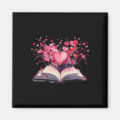 Boeken En Hartens Leraar Boekenwurm Boekenliefhebb Magneet (Voorkant)