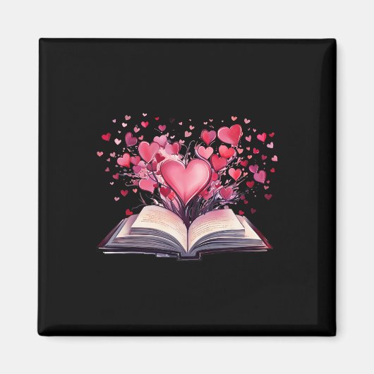 Boeken En Hartens Leraar Boekenwurm Boekenliefhebb Magneet (Voorkant)