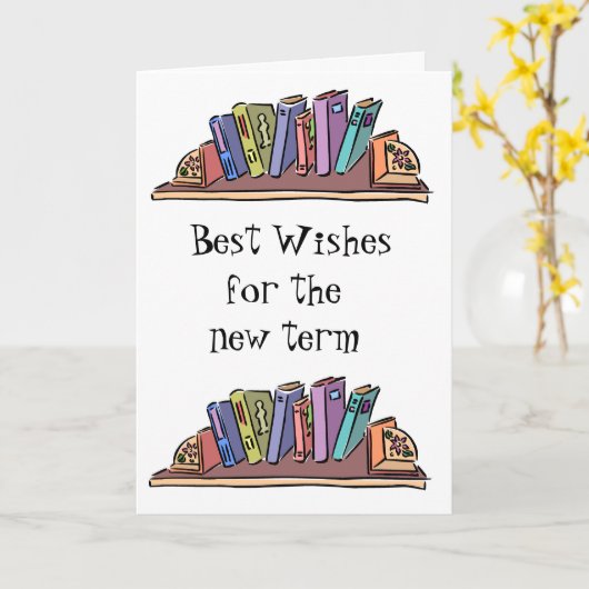 Boeken en het leren kaart (Gele Bloem)