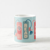 Boeken en het Lezen Gedekte Bladwijzer geïllustree Koffiemok (Center)