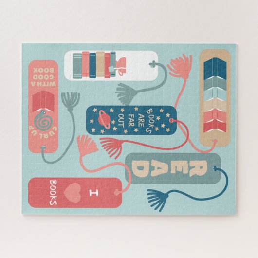 Boeken en het Lezen Gedekte Bladwijzer geïllustree Legpuzzel (Horizontaal)