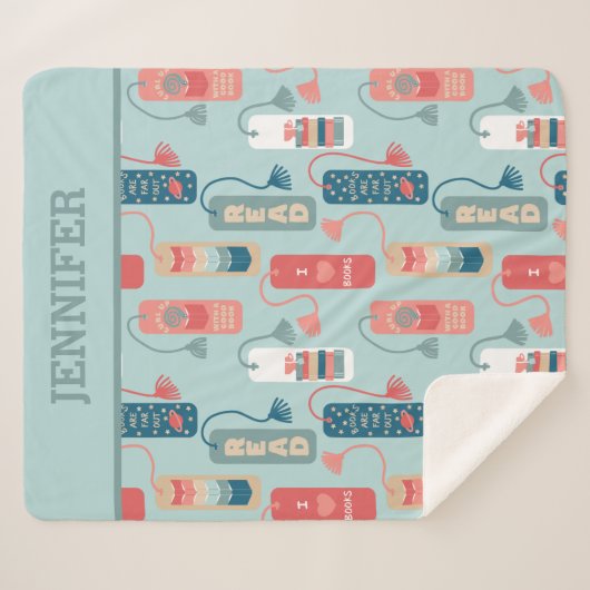 Boeken en het Lezen Gedekte Gedekte Bladwijzer bet Sherpa Deken (Voorkant (horizontaal))