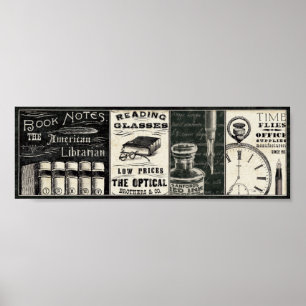 boeken en kantoorbenodigdheden poster