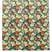 Boeken en katten douchegordijn (Voorkant)