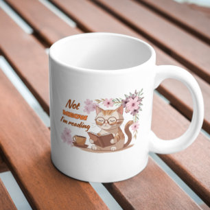 Boeken en katten Giftful Cozy Cat Reader Kunstwerk Koffiemok