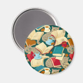 Boeken en katten magneet (Voorkant / Achterkant)