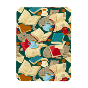 Boeken en katten magneet