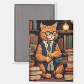 boeken en katten magneet (Voorkant / Achterkant)