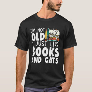 Boeken en katten van koekjes t-shirt