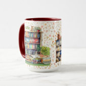 Boeken en kattenliefhebbers Hygge Verjaardag Pensi Mok (Voorkant links)