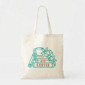 Boeken en koffie bibliothecaris tote bag (Voorkant)